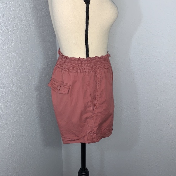 Vanilla Star Elastic Waistband Paper Bags Shorts in Tea rose size Medium - Picture 4 of 12